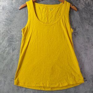 JCrew Women S Vintage Cotton TankTop L2235 Yellow Embroidered Sleeveless Summer